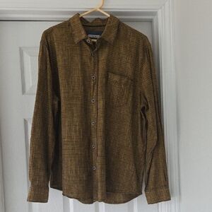 32 Bar Blues Brown Long Sleeve Button-Up Shirt
